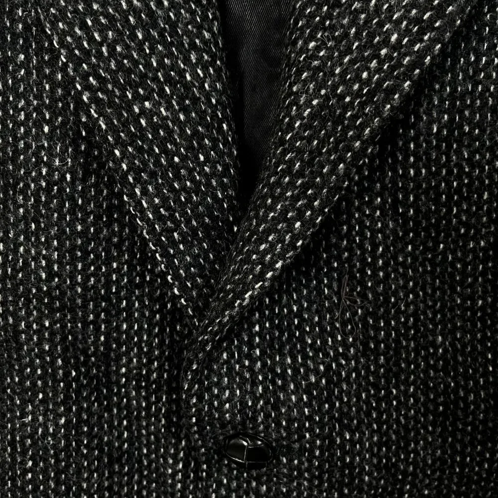 Paco Rabanne Men’s 42R Gray 100% Wool Tweed Sport Coat Blazer Jacket Structured